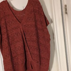 Maurices Warm Rust V-Neck Sweater